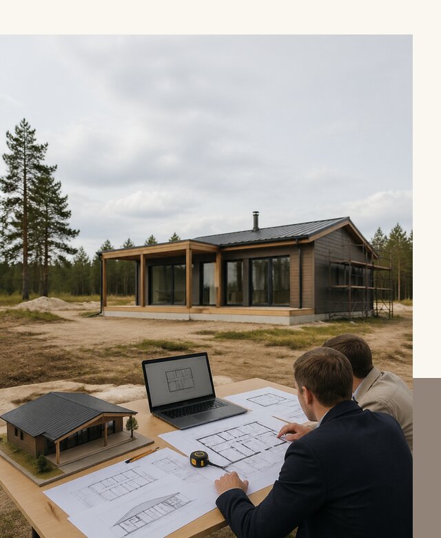 Проектирование и разработка домов 10 на 10 с террасой в Ефремах